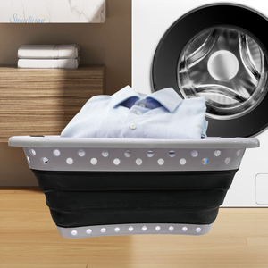 42L Large Capacity Foldable Laundry Basket Pop-Up Fold-Out Design PP + TPR Material <strong>Collapsible</strong> For Convenient Bathroom Use - Product Image 5