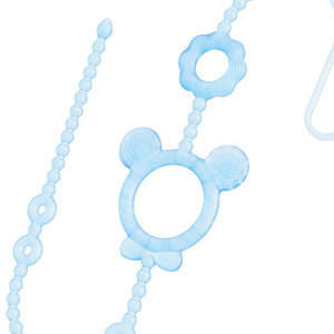 Jouet de dentition pour bébé, chaîne de sucette en silicone, cordon anti-perte, attache à ongles, 0-12 mois, qualité alimentaire, sans BPA - Product Image 2