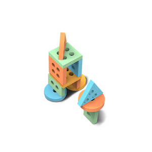 Gioco Educativo Montessori in Legno, Blocchi Geometrici Impilabili, Regalo per l'Apprendimento dei Bambini, Sviluppo delle Abilità Motorie Fini Prescolare - Product Image 3