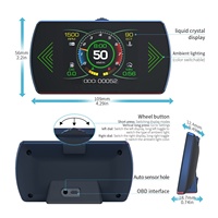 Jauge LCD OBD2 pour voiture de 4,29 pouces, 11 langues, double puce, éclairage latéral, scanner multi-interface et PID pour voitures OBDII