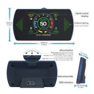 Jauge LCD OBD2 pour voiture de 4,29 pouces, 11 langues, double puce, éclairage latéral, scanner multi-interface et PID pour voitures OBDII - Product Image 2