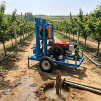 Foreuses minières motorisées diesel pour puits d'eau agricoles, profondeur max. 200 m, diamètre 50 mm