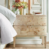 Commode à 6 tiroirs en bois de burl moderne et luxueuse, double commode, armoire de rangement pour chambre à coucher