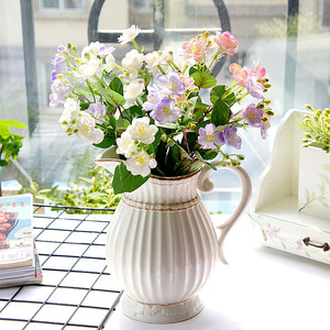 Arreglo de flores de seda mixtas con manzanillas y flores artificiales de manzano para decoración del hogar y bodas - Product Image 1