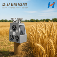 Répulsif Solaire à 3 Cornes avec Détecteur de Mouvement, Lumière LED Clignotante et Son, en ABS, pour Jardin et Champ
