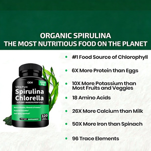 Private Label Energia Saudável Coração & <span class=keywords><strong>Eye</strong></span> Saúde Comprimidos Suplemento Halal Vegan Suporte Imune Vitaminas Spirulina Comprimidos - Product Image 5