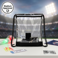 Bolsa Transparente con Cordón Aprobada para Estadios, Mochila Impermeable de PVC para Conciertos, Eventos Deportivos y Seguridad