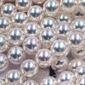 Cuentas de perlas Aurora con efecto arcoíris, precio de fábrica, cuentas sueltas de perlas de cristal de <span class=keywords><strong>8mm</strong></span> de alta calidad para la fabricación de joyas - Product Image 1