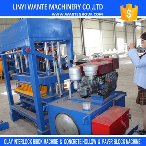Ligne de machines semi-automatiques Linyi Wante pour la fabrication de blocs de béton, de <span class=keywords><strong>ciment</strong></span>, de pavés creux et pleins, et de bordures – Vente chaude en Afrique - Product Image 5