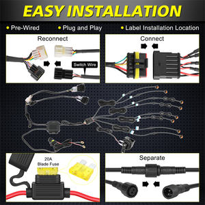 Kit di 8 Luci Laterali LED Ambra per UTV con Interruttore e Clacson per Quad <span class=keywords><strong>Honda</strong></span> e Kawasaki Krx 1000 - Product Image 4