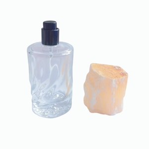 Flacon de parfum en pierre salée avec décoration luxueuse, flacon de parfum en verre - Product Image 4