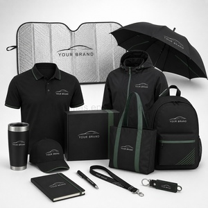 Collection promotionnelle d'accessoires automobiles personnalisés : Pare-soleil, parapluie, polo, casquette, sac à dos et produits promotionnels pour salons automobiles - Product Image 1