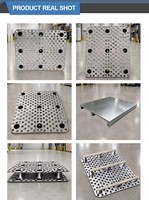 Support de palette Euro simple face robuste AB12106-304 en acier galvanisé 0,6 mm, entrée quatre voies 1200x1000x110mm, capacité 2000kg