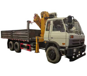 Dongfeng 6X4 12 tonnes Grue hydraulique mobile pour camion Fourgon spécial Boîte à benne basculante lourde Grue montée sur flèche Cargo Camion à plat - Product Image 3
