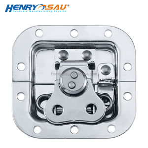 Cerradura de Estilo Mini para Estuche de Transporte, Piezas de Cerradura Personalizadas, Cerradura de Mariposa Empotrada, Cerradura de Acero con Resorte, con Plato - Product Image 2