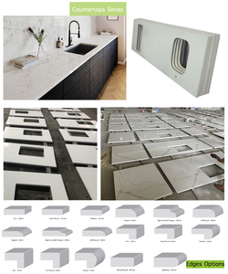 Comptoirs de cuisine en pierre de quartz blanc pur direct d'usine du Vietnam et de la Chine - Product Image 5