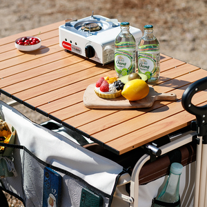 Nieuwe Bijgewerkte <span class=keywords><strong>Trolley</strong></span> Strandkar Wagon Achter Opening Dubbele Rem Utility Wagon Campingkar - Product Image 5