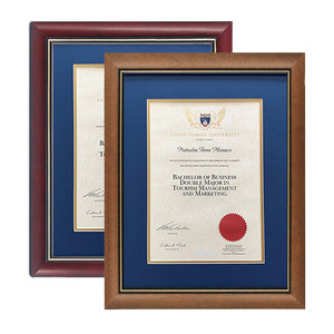 Mondon Tùy Chỉnh Kích Thước Gỗ Màu Vàng Tốt Nghiệp Bằng Tốt Nghiệp Khung Giấy Chứng Nhận Khung Với Dòng Vàng UV In - Product Image 1
