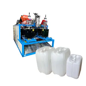 Maquinaria automática de plástico de 4 galones y 5 galones para la fabricación de máquina de moldeo por soplado de extrusión de doble estación de tambor