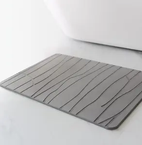 Tapis de sol de bain non toxique écologique antidérapant direct d'usine tapis de bain absorbant l'eau