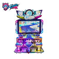 Machine de jeu d'arcade à pièces de monnaie pour enfants, course de voitures colorée, nouvelle et tendance
