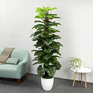 Grande plante d'intérieur <span class=keywords><strong>en</strong></span> <span class=keywords><strong>pot</strong></span>, bonsaï sur pied, décoration d'arbre artificiel <span class=keywords><strong>en</strong></span> plastique, <span class=keywords><strong>Arum</strong></span> Italicum (<span class=keywords><strong>Arum</strong></span> chinois) vert - Product Image 6