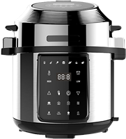 Cuisinière à pression électrique multifonctionnelle avec cuve intérieure en acier inoxydable, écran LED, pour usage domestique et hôtelier, 18 programmes