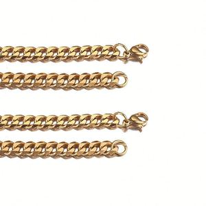Price Stainless Steel Link Chains Hiphop Cuban Jewelry Necklace Bracelet Chain Jewelry Accessories for Women - Product Image 3