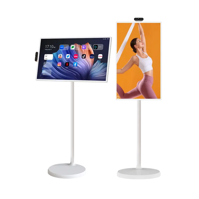 24 27 32 inch home entertainment lcd wireless Smart touch screen monitor smart stand byme with android 12 Rotatable TV tablet