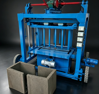 Machine mobile de fabrication de briques pour blocs de terre-ciment emboîtables, facile à utiliser pour les projets de construction