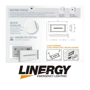11W SE Linergy SI1101 lampada da parete ad incasso a LED per interni in plastica Selfie batteria al litio mantenuta per uso edilizio - Product Image 5