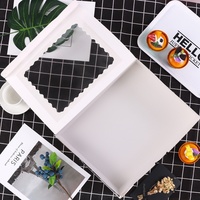 Boîte d'emballage personnalisée pour gâteaux avec fenêtre, idéale pour boulangerie, anniversaire, mariage, cadeau, vente au détail et en gros
