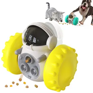 Dispenser Pemberi Makan Anjing/Kucing Desain Baru Mainan Pet Lambat Pemberi Makan Anak Anjing/Kitty Tumbler Interaktif Dalam Ruangan Mainan Roda Keseimbangan