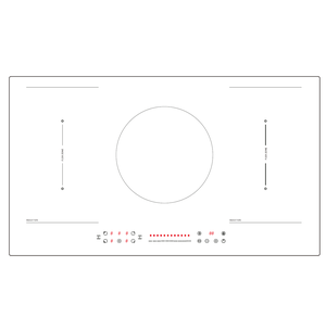 <span class=keywords><strong>Table</strong></span> <span class=keywords><strong>de</strong></span> <span class=keywords><strong>cuisson</strong></span> à induction en verre blanc <span class=keywords><strong>de</strong></span> 90cm avec 5 brûleurs Appareil <span class=keywords><strong>de</strong></span> cuisine haute performance - Product Image 1