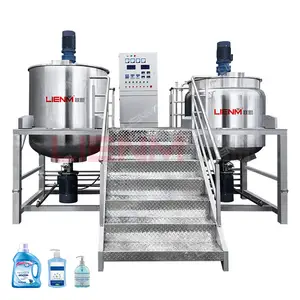 LIENM Automation Mixing Machine For Liquid Soap 1.5 Tons Liquid Detergent Mixer Soap Production Equipment