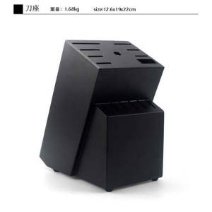 Nouveau en stock : Ensemble de 16 couteaux de cuisine en acier inoxydable à manche creux avec support de rangement en bois massif - Product Image 6