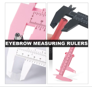MASSA Herramienta para cejas de 150 MM Calibrador de acero inoxidable Vernier Regla Escala deslizante Plantillas Tatuaje Medición de cejas Dibujo Plástico - Product Image 6