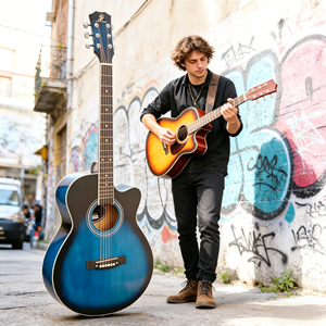 <span class=keywords><strong>Chitarra</strong></span> da Viaggio di Alta Qualità Made in China, Strumenti Musicali Professionali, Chitarre Acustiche da 40 Pollici per Principianti - Product Image 1