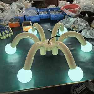 Lampada a Sospensione di Design Francese per Camera da Letto Principale, Altezza Regolabile, per <span class=keywords><strong>Cameretta</strong></span> Bambina, Moderna Minimalista LED Tricolore - Product Image 6