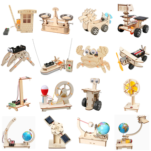 Kit de robotique en bois, puzzle éducatif, science scolaire, ingénierie, kits éducatifs pour enfants, kits STEM, forme de dessin animé - Product Image 1