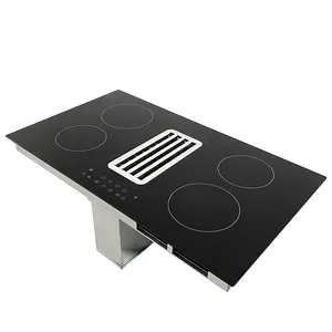 Eletrodomésticos de cozinha OEM 6800W Cooktop de indução embutido com Downdraft Hood Extração Indução Fogão
