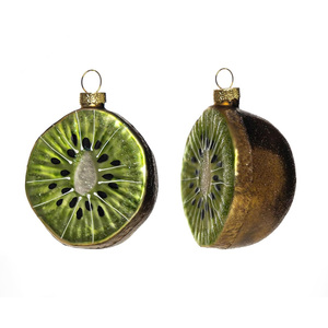 Ornement de Noël fait à la main en verre soufflé fruits <span class=keywords><strong>Kiwi</strong></span> <span class=keywords><strong>arbre</strong></span> de Noël décorations suspendues babiole écologique - Product Image 5