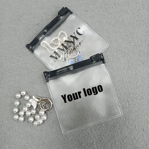 Custom Small Pvc Jewelry Plastic Zipper Bag,Reusable Frosted Jewelry Packaging Zipper Bags