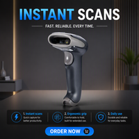 Lecteur de codes-barres sans fil portable 1D 2D QR, scanner de codes-barres, lecteur d'inventaire pour supermarché et entrepôt