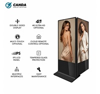 Affichage numérique LCD double face pour kiosque, signalisation publicitaire, double écran, support au sol intérieur, affichage pour magasin de détail, affichage pour ascenseur, AG