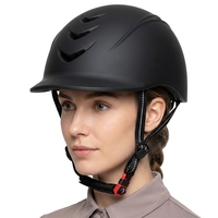 Casco de Equitación para Adultos y Niños, Unisex, Color Negro Sólido, Casco de Seguridad para Montar a Caballo, Casco Deportivo para Exteriores con Ventilación