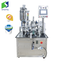Machine de remplissage automatique Machine de remplissage scellage de gobelets en plastique pour crème glacée yaourt Machine de remplissage scellant Machine d'emballage