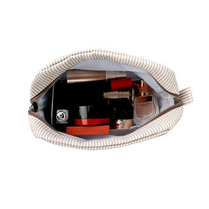 Borsa Cosmetica GALAXY per Donna, Custodia Quadrata per Trucchi con Chiusura a Cerniera, Motivo Candy, Manico Morbido, Materiale Seersucker - Product Image 6