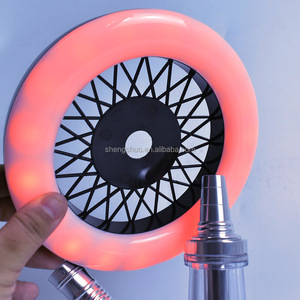 Coloré narguilé lumière Led anneau lampe grille trou rond boucle Shisha discothèque Bar fumer fête atmosphère - Product Image 3