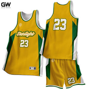 男女兼用カスタマイズ可能高品質ポリエステルバスケットボールジャージークイックドライ通気性プリントデザイン大人用カスタムチーム名 - Product Image 4